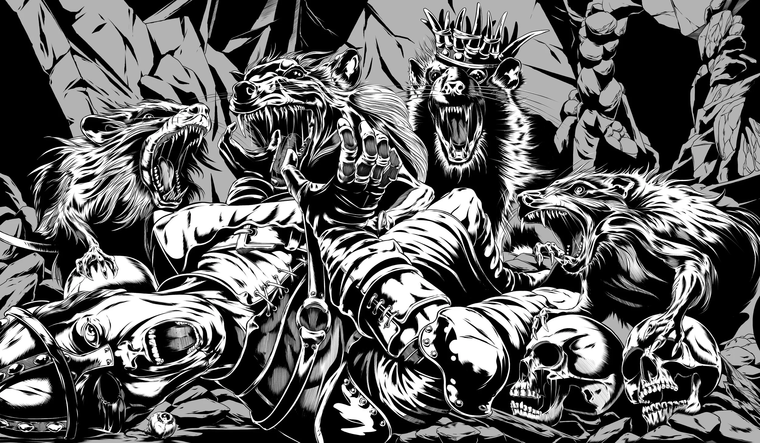 Rat King Playmat — Phil Stone Illustrations